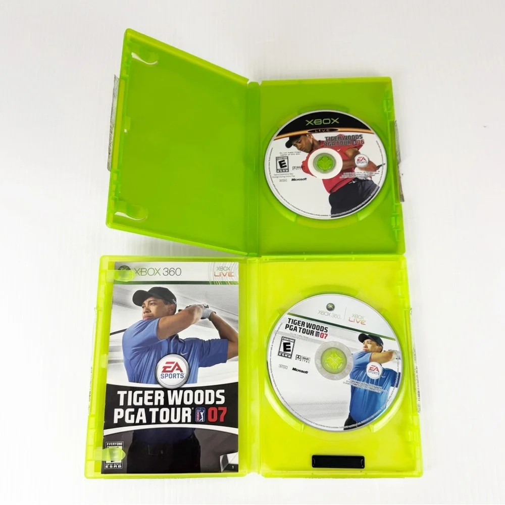 Bundle Set of Tiger Woods PGA Tour 06 & 07 Video Games for Xbox